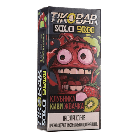 TIKOBAR Solo - Клубника Киви Жвачка (Strawberry Kiwi Bubble Gum, 9000 затяжек)