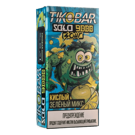 TIKOBAR Solo - Кислый Зелёный Микс (Sour Green Soda, 9000 затяжек)