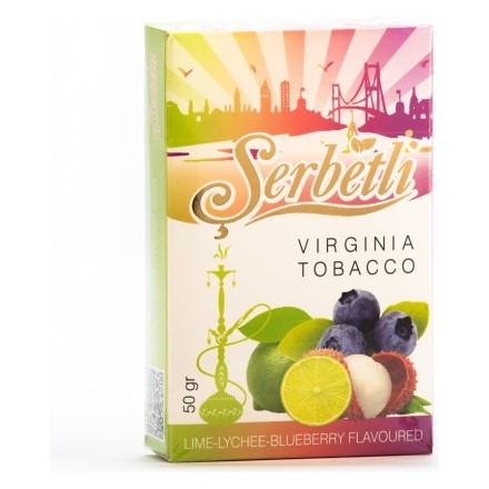 Табак Serbetli - Lime Lychee Blueberry (Личи Голубика Лайм, 50 грамм, Акциз)