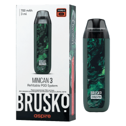 Электронная сигарета Brusko - Minican 3 (700 mAh, Тёмно-Зелёный Флюид)