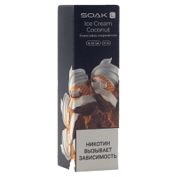 Жидкость SOAK L - Ice Cream Coconut (Кокосовое Мороженое, 10 мл, 2 мг)