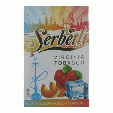 Табак Serbetli - Ice Strawberry Melon (Дыня Клубника со Льдом, 50 грамм, Акциз)