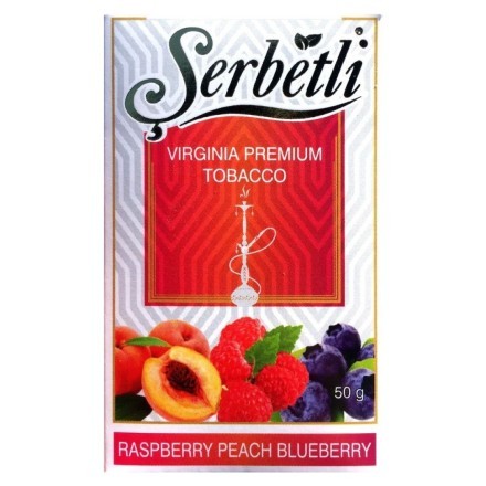 Табак Serbetli - Raspberry Peach Blueberry (Малина Персик Черника, 50 грамм, Акциз)