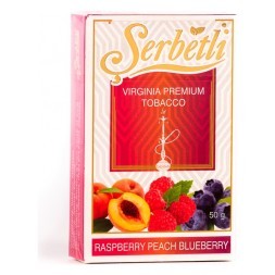 Табак Serbetli - Raspberry Peach Blueberry (Малина Персик Черника, 50 грамм, Акциз)