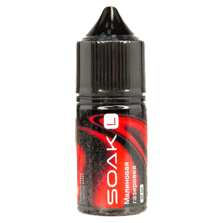 Жидкость SOAK L30 - Raspberry Soda (Малиновая Газировка, 30 мл, 2 мг)