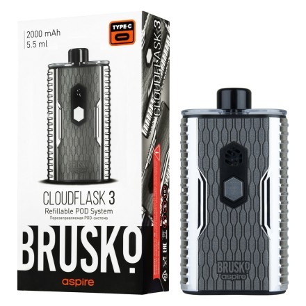 Электронная сигарета Brusko - Cloudflask 3 (Серый Металлик)