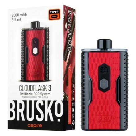 Электронная сигарета Brusko - Cloudflask 3 (Черно-Красный)