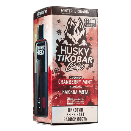 TIKOBAR HUSKY Сибирь - Клюква Мята (Cranberry Mint, 12000 затяжек)