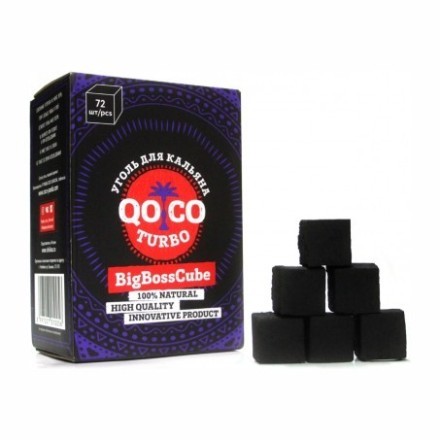 Уголь Qo Coco Turbo - Big Boss Cube (25 мм, 72 кубика)