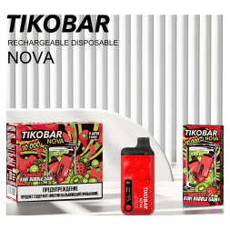 TIKOBAR Nova - Клубника Киви Жвачка (Strawberry Kiwi Bubble Gum, 10000 затяжек)