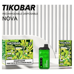TIKOBAR Nova - Кислая Яблочная Содовая (Sour Apple Soda, 10000 затяжек)