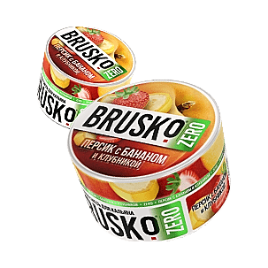 Смесь Brusko Zero - Персик с Бананом и Клубникой (50 грамм)