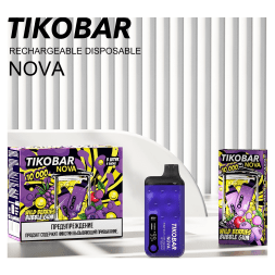 TIKOBAR Nova - Жвачка с Лесными Ягодами (Wild Berries Bubble Gum, 10000 затяжек)